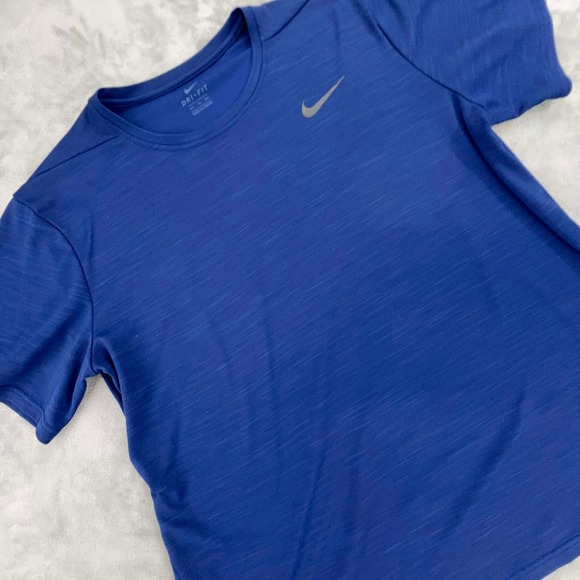 Nike Dri-Fit Mens XXL Tall Blue Heathered Athletic Training T Shirt EUC - Picture 3 of 8
